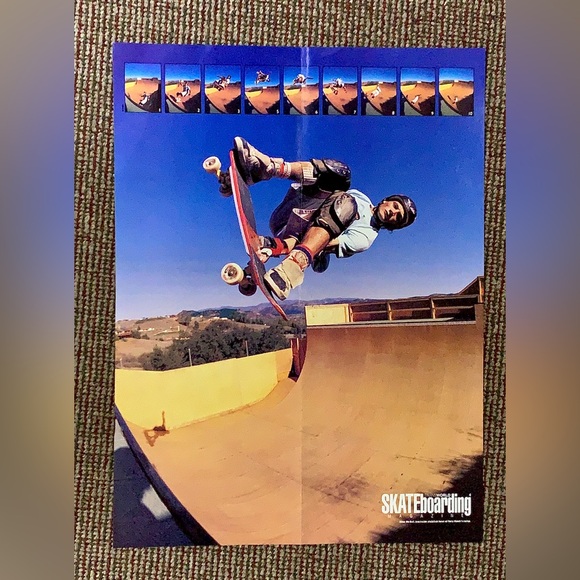 1980s Vtg Transworld Skateboarding Magazine Mike McGill Halfpipe McTwist Poster - Picture 11 of 12